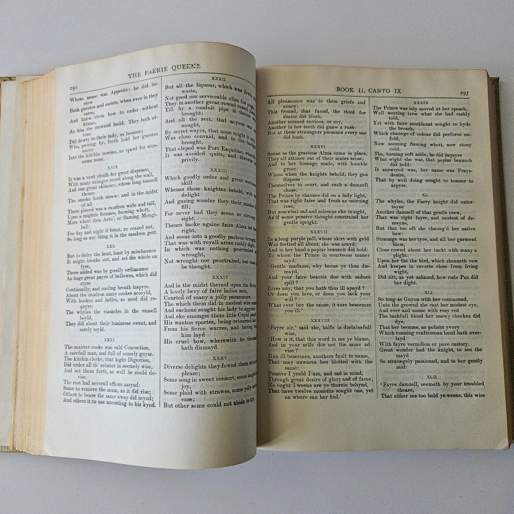 Vtg The Complete Poetical Works of Spencer‎ HC Book - 1936 Cambridge Edition